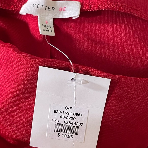 Red Ruched Mini Skirt - Picture 3 of 3